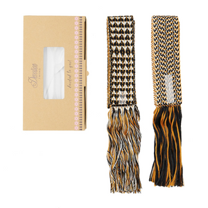 Devotion Twins Hand Woven Belts, Set of 2 - Khaki
