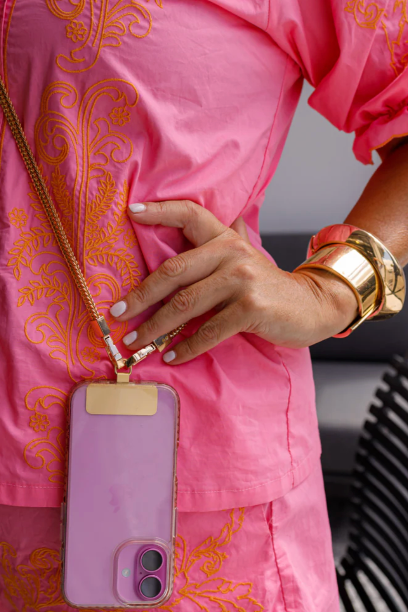 Phone Lanyard - Gold Chain
