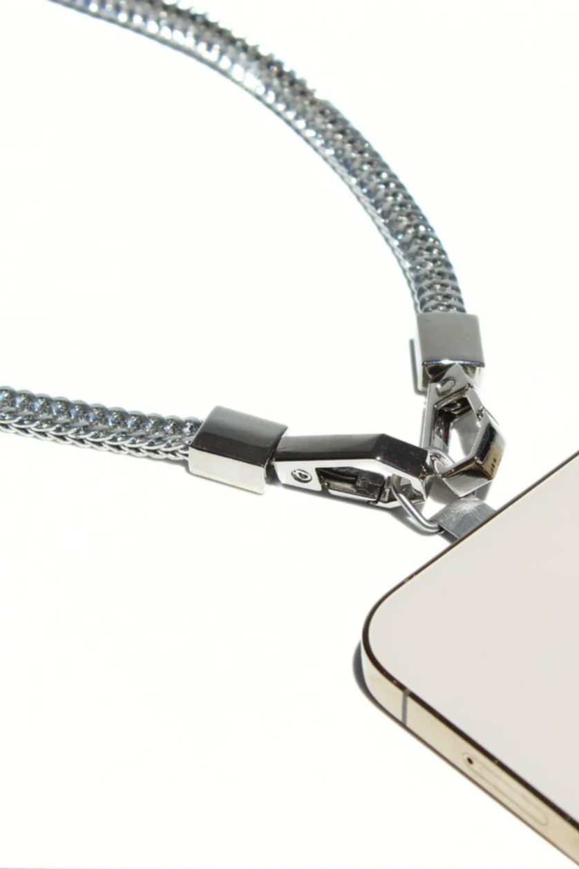 Phone Lanyard - Silver Chain