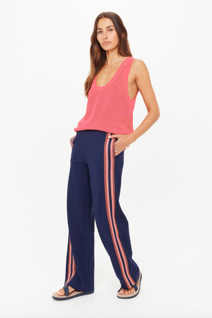 Ananda Wide Leg Cody Pant - Navy