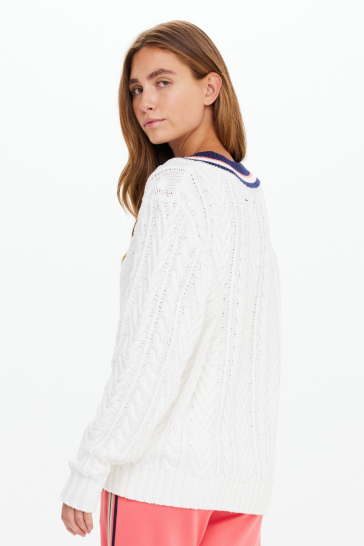 Espada Louie V Neck Sweater - Creme