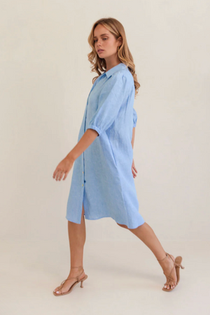 Shirtmaker Dress - Chambray, by Kaleido

Simple, timeless, and effortlessly chic — the Chambray Shirtmaker Dress is a wardrobe essential for summer days and beyond. Crafted from 100% breathable linen in a fresh chambray blue, this button-through dress blends everyday ease with understated elegance.