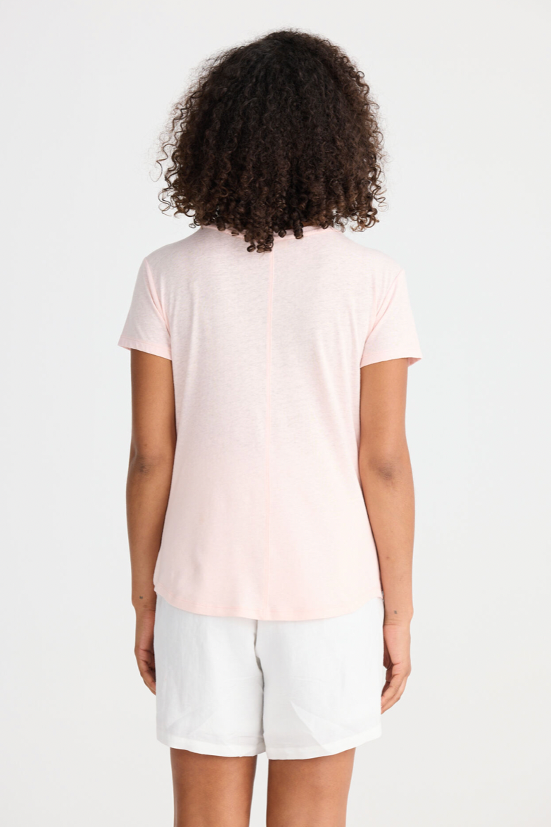 Monza Linen Tee - Pink