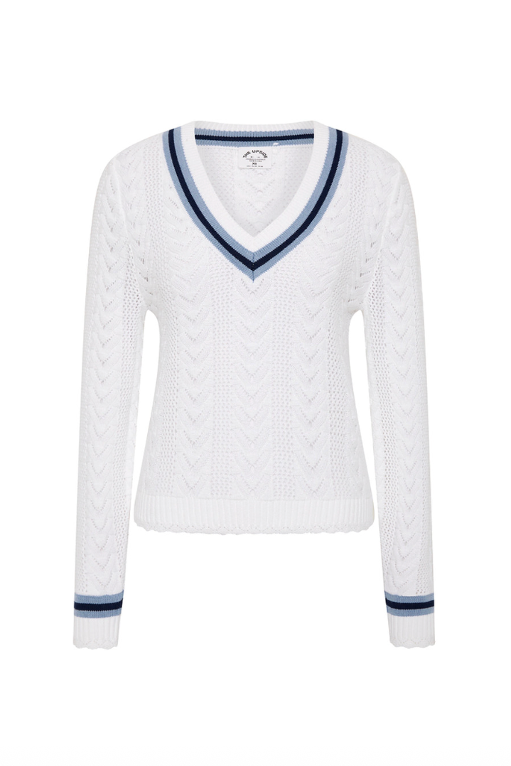 Citta Sonny V Neck Sweater - White