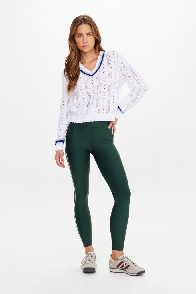 Citta Sonny V Neck Sweater - White