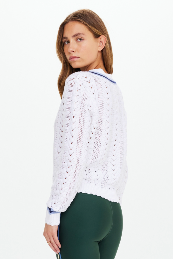 Citta Sonny V Neck Sweater - White