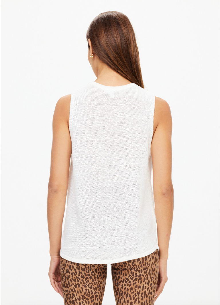 Knitted Logo Tara Tank - Natural