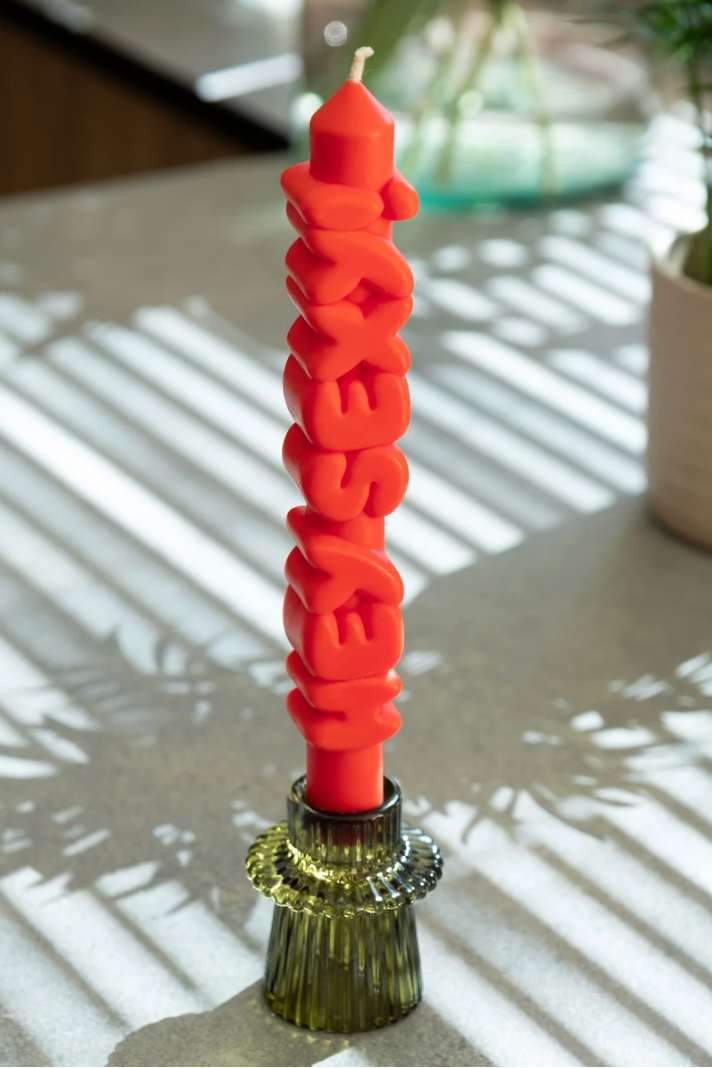 3D Taper Candle - 'Hey Sexy' - Orange