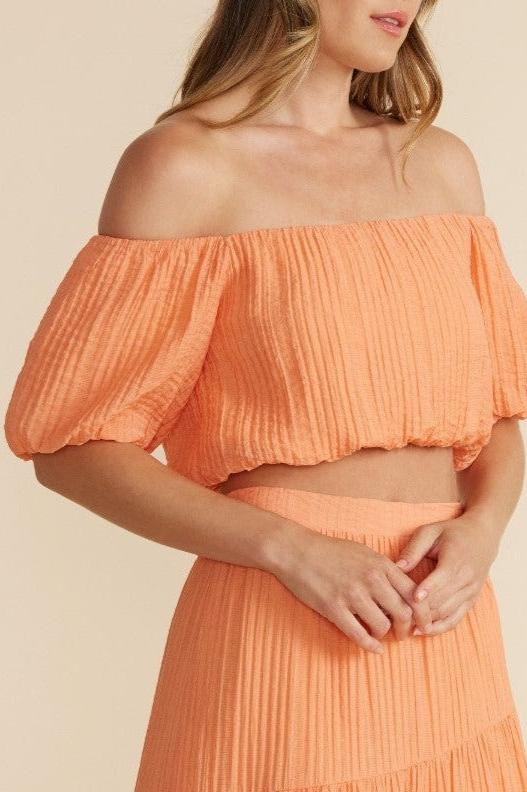 Adeline Cropped Top - Tangerine