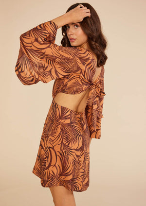 Finley Mini Dress - Tropical, by MinkPink The Finley Mini Dress is a fun and elevated summer dress featuring an open tie-back design, kimono sleeves and a high scoop neckline.  - Open tie-back design - High scoop neckline - Kimono sleeves - Fully lined - Designed in Sydney, Australia