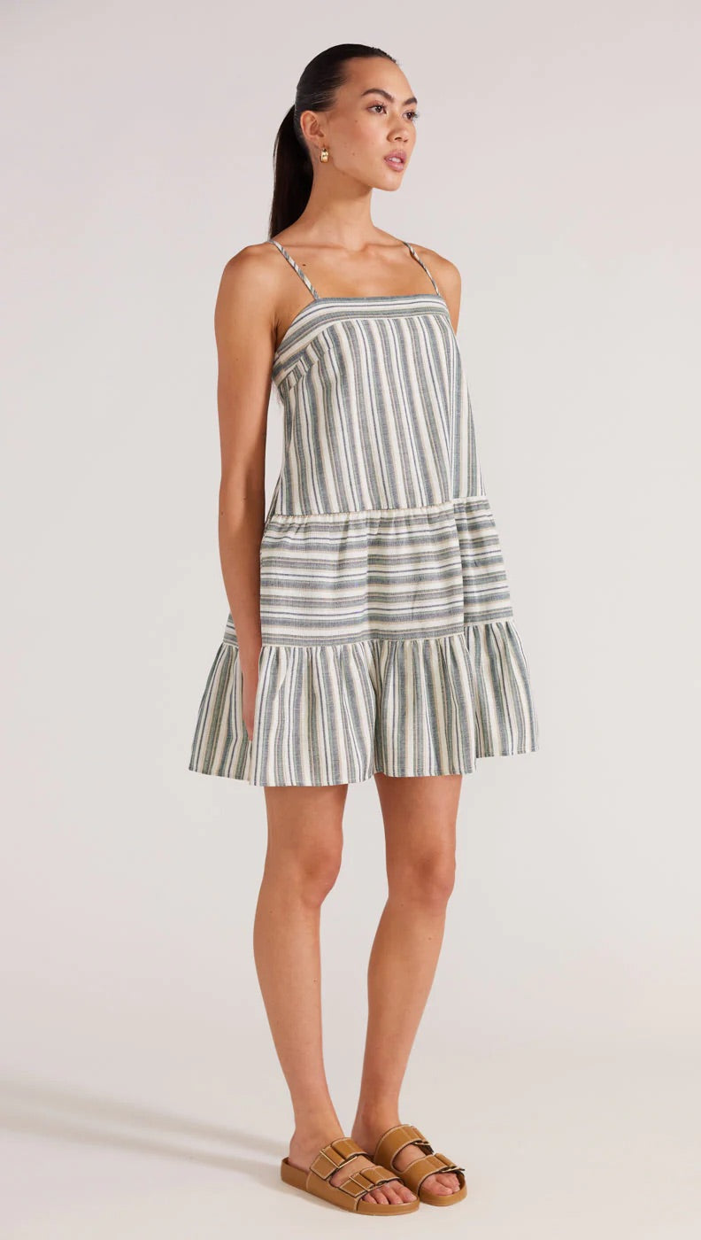 *Pre-Loved* Hudson Tiered Mini Dress - Stripe