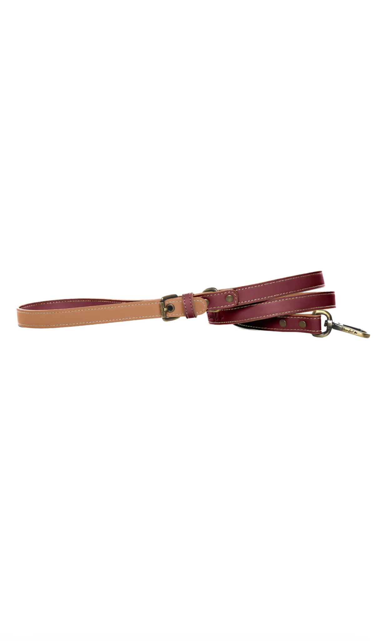 Handcrafted Leather AlphaLead, by Foxie & Co Pawdel's handcrafted vegetable tanned leather leads reflect the unique connection between a dog and his human.  Designed to age beautifully over time, the alphalead is a timeless accessory for the sophisticated pup. A luxurious comp