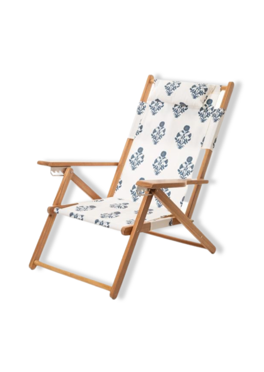 The Tommy Chair - Blue & White Vintage Floral