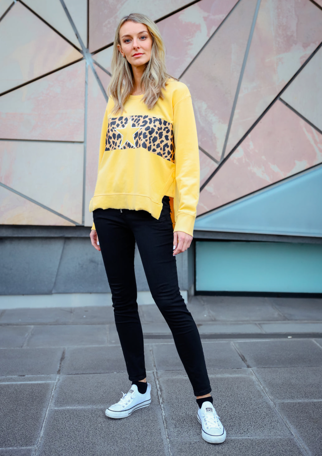 *Pre-Loved* Roxy Sweater - Butterscotch/Leopard